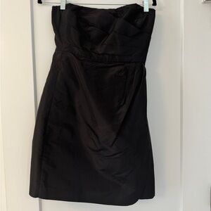 Only worn once, black strapless bridesmaid dress from J Crew, perfect condition.